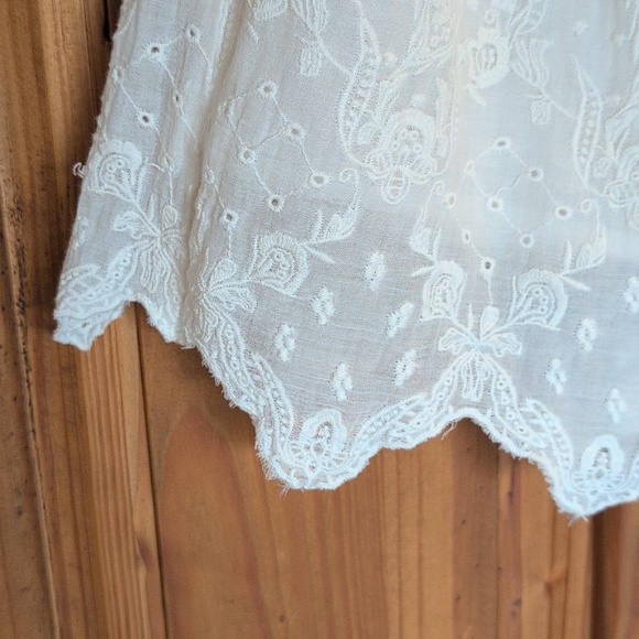 Joie Elegant White Embroidered Women's Top - Picture 3 of 7